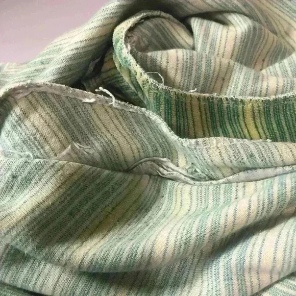 Twenty Six Red Vintage 90’s Mens Green Yellow Striped 1/4 Zip Polo Size Large - Picture 11 of 12